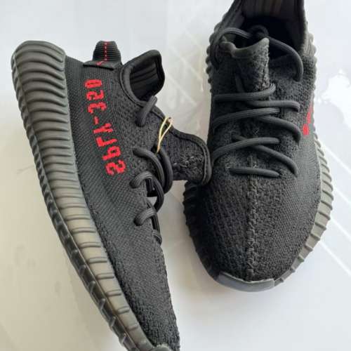全新adidas originals Yeezy Boost 350 V2  低幫休閒鞋 男女同款 黑紅