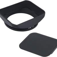 Haoge Lens Hood Metal Square Screw-in Lens Hood with Cap For asselblad XCD 4/45H