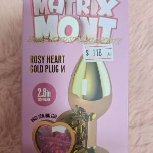CHISA - Showy Rose Heart Gold  Plug 紅心肛塞 中碼