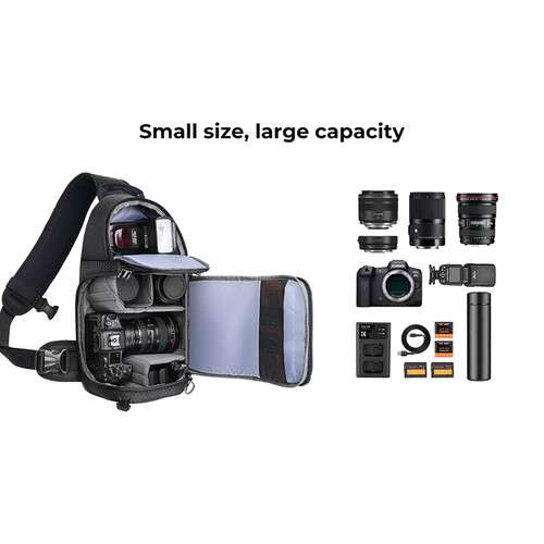 K&F Concept Camera Sling Bag (Black, 10L) - KF13.141