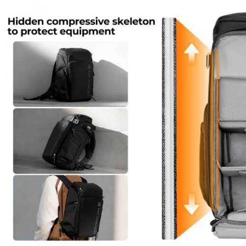 K&F Concept Camera Alpha Backpack Air (Black, 25L) -  KF13.128