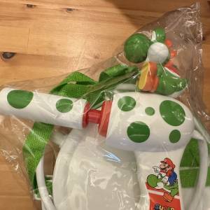 Super Mario Yoshi Egg Water Gun with Tank Green Slide Type 2.3L Japan New