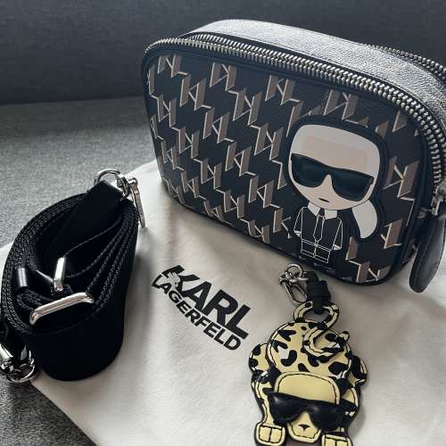 九成九新老彿爺Karl Lagerfeld Crossbody Bag斜挎袋 太子或宋皇台港鐵站交