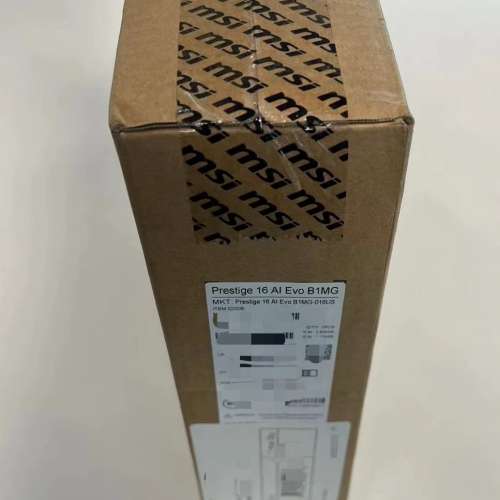 全新  未開封 MSI Prestige 16 AI EVO B1MG Laptop手提電腦, Intel Core Ultra 7, ...