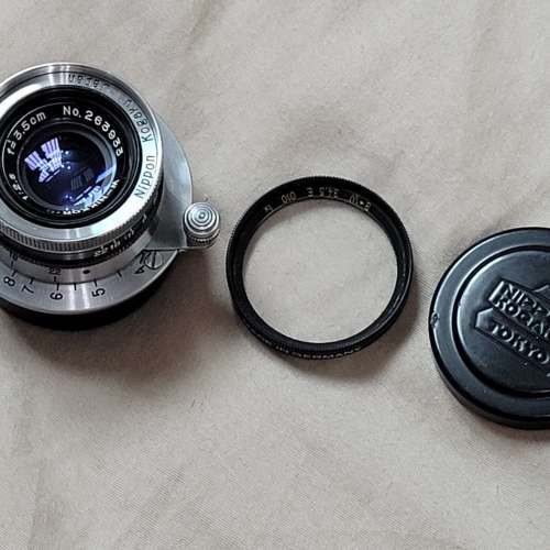 Nippon Kogaku W-Nikkor C Screw Mount LTM to Leica M Lens 35mm f2.5 Mint