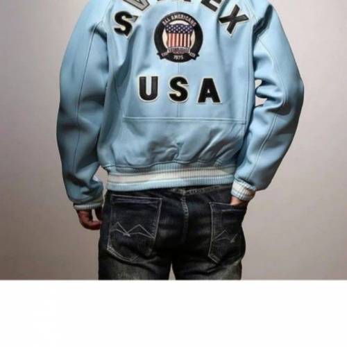 Avirex blue leather jacket 外套 皮衣
全新從未穿過，冇牌，XS