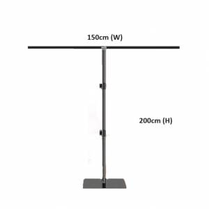 150cm (W) X 200cm (H) T-Shaped Bar Backdrop T型平板底座背景架