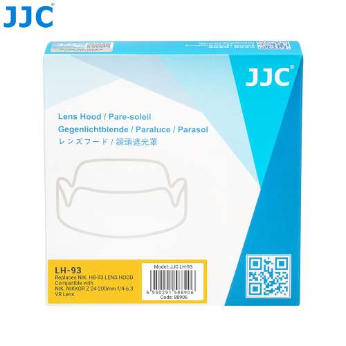 JJC LH-93 Lens Hood for Nikkor Z 24-200mm f/4-6.3 VR Lens 代用遮光罩