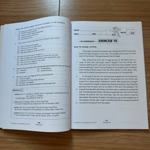 小六英文補充練習/SAP Comprehension workbook 6六年級英語閱讀理解 primary 6 Eng...