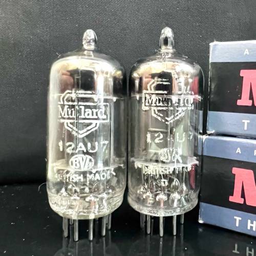 12AU7 ECC82 CV491 Mullard貓乸長屏方環早期特別軍用型號1955 1956年製造一對