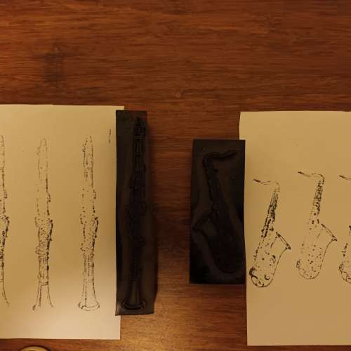 趣智單簧管Clarinet、色士風Saxophone及大提琴印章和鎖匙扣(外國買)