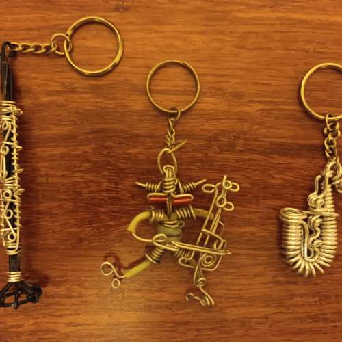 趣智單簧管Clarinet、色士風Saxophone及大提琴印章和鎖匙扣(外國買)
