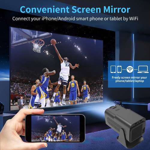 y6 +復古電玩遊戲機 Android11 系統迷你便攜式智慧投影機 720p 液晶家用投影機遊戲盒...