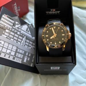 天梭錶（全新正貨）玫瑰金TISSOT SEASTAR 1000 POWERMATIC