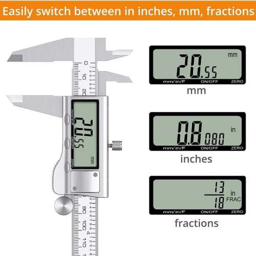 Stainless Steel Digital metal Fraction Caliper 200mm (不鏽鋼電子卡尺)