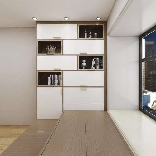 😁😆睡房設計-窗台床訂造 空間設計 訂造床睡房床邊櫃租房衣櫃 可拆卸睡房推拉衣櫃地...