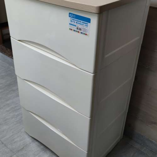 Japan Home EZ keep 4 drawer cabinet 日本城木板面膠櫃