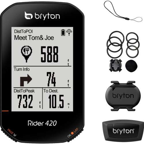 NEW Bryton Rider 420T GPS Cycling Computer bundle中英文無線GPS單車碼錶套裝~~~...