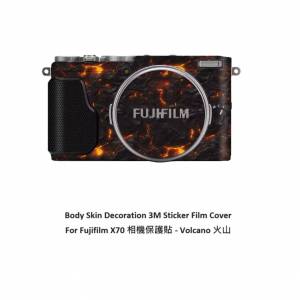 Body Skin Decoration 3M Sticker Film Cover For Fujifilm X70 相機保護貼 - Volc...