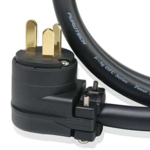 古河OFC無氧銅鍍銀發燒級電源線國標美標CD功放音響國標美標L型彎頭HIFI發燒電源線