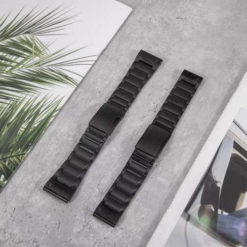 100%NEW GARMIN 22 26mm 黑、灰、鈦、銀色鈦合金快拆錶帶
