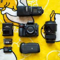 Nikon D7100 + SIGMA F1.8 Art + Battery Grip + Flash + Bag