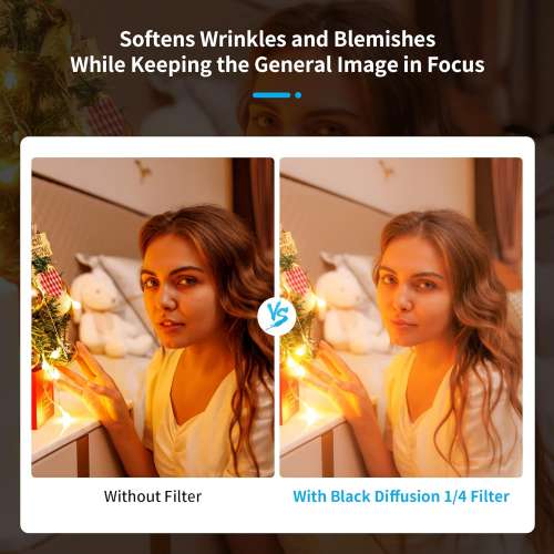 JJC F-BD49-4 Black Mist Diffusion Effect 1/4 Filter - 49mm