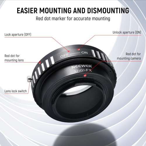NEEWER Nikon G AIG Lens To FUJIFILM X Mount Adapter