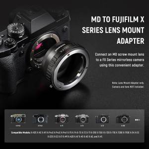 NEEWER Minolta Rokkor (SR / MD / MC) SLR Lens To FUJIFILM X Mount Adapter