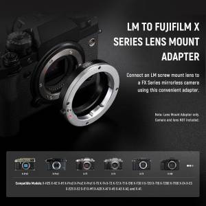 NEEWER Leica M Rangefinder Lens To FUJIFILM X Mount Adapter