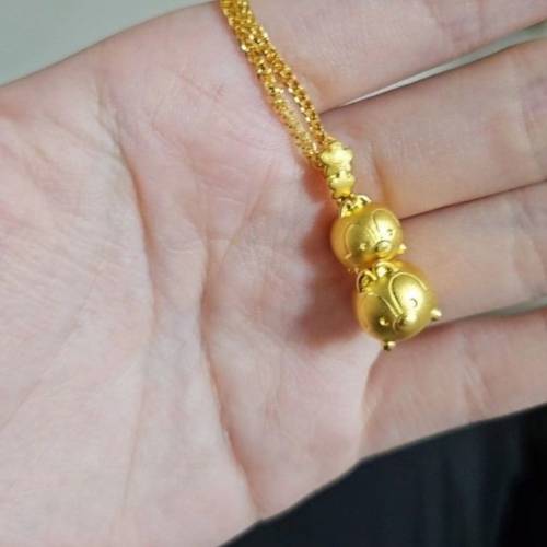 有正單 原價$4500 純金吊墜迪士尼TsumTsum鋼牙奇奇與大鼻帝帝999足金工藝精品吊墜 ...