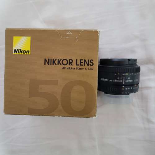 Nikkor 50mm 1.8D lens 有單有盒98％new