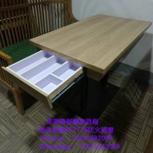 西餐廳桌椅table加工製造廠商,訂造雲石枱面,實木封邊防火板餐廳餐枱訂造,防火膠板抽...