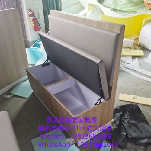 #英標阻燃防火皮革卡座沙發梳化製造工廠 #西餐廳意大利餐館沙髮梳化 #防火膠板梳化 ...