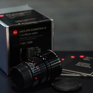 Leica APO-Summicron-M 90mm F2 ASPH. Black Paint 11636 full packing