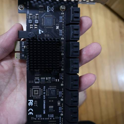 pcie 1x 轉16個sata 擴展卡（連6頭sata線一條）