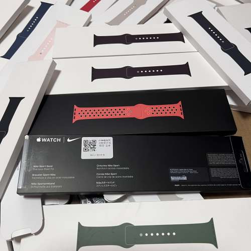 100%全新原装Original Apple watch 41 mm 橙粉配粉紅色Nike運動錶帶末開封 (38/40/...