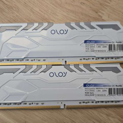 Oloy OWL RGB 2x32gb ram ddr4 3600mhz
