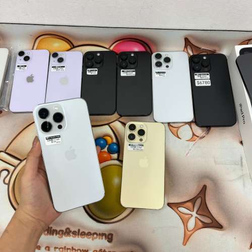 (荃灣實體店，超多高品質港行iphone機）Apple Iphone 14/ 14pro/14pro max 🩵 外觀...