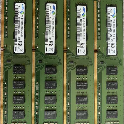 samsung 三星 ddr3 4gb ram 1600mhz 4GB×4