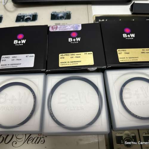 3 Pcs of B+W UV-Haze MRC Filter $900. Only