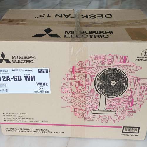 MITSUBISHI ELECTRIC 三菱電機 D12A-GB WH 座檯風扇 全新未開封