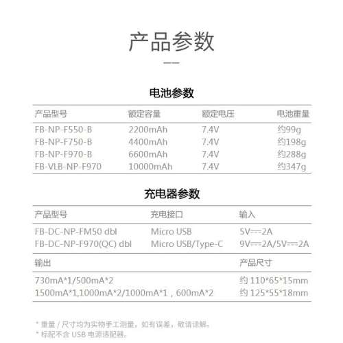 2電-雙叉 FB-NP-F750-J (4400mAh) 及 FB-DC-NP-F970(QC) DBL dual charger 中國攝影...