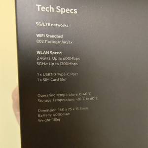 全新 LINKSYS 5G wifi 蛋 FGHSAX1800-AH流動熱點