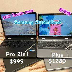 (荃灣實體店，接近全新，360度反轉😍) 2k touch mon  samsung Chromebook plus & p...