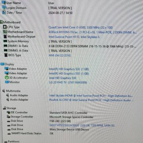 I5 6500 16gb 240+320gb itx 小巧電腦