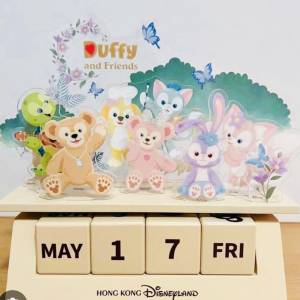 全新 迪士尼 限量版 Disney Duffy and Friends 積木 日曆 Wood Block Calendar