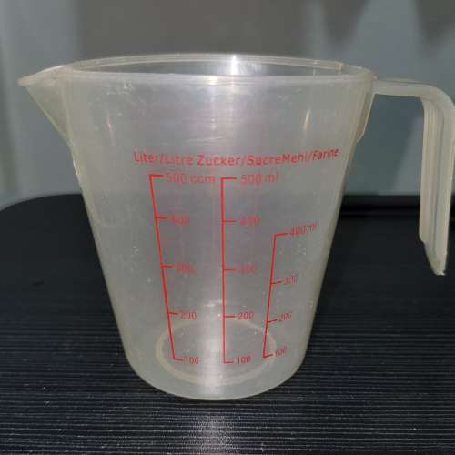 ***2件一套價 250 ml 500ml 毫升 塑膠 量杯 **2件一套價 有耳仔 烘焙用品 水樽 調教...