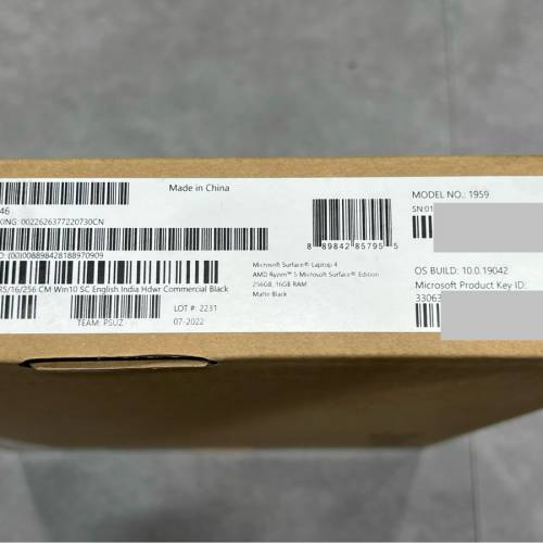全新 13.5” MS Surface Laptop 4 R5/16/256 進口