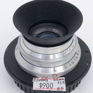 99% New E ludwig	50mm F2.9 手動鏡頭, 深水埗門市可購買